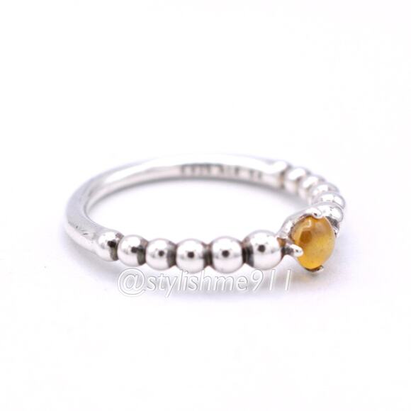 Authentic Pandora November Honey Beaded Ring -198867C11 - Picture 4 of 8